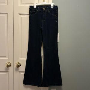 Express Size 0R 70’s Flare Dark Wash Jeans - like new
